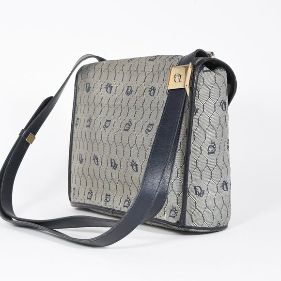 Christian Dior Vintage Honeycomb Logo Mini Crossbody Shoulder Bag - Picture 5 of 14